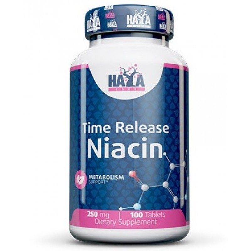 Haya Labs Niatsiin / vabanemise aeg / 250 mg 100 tabletti